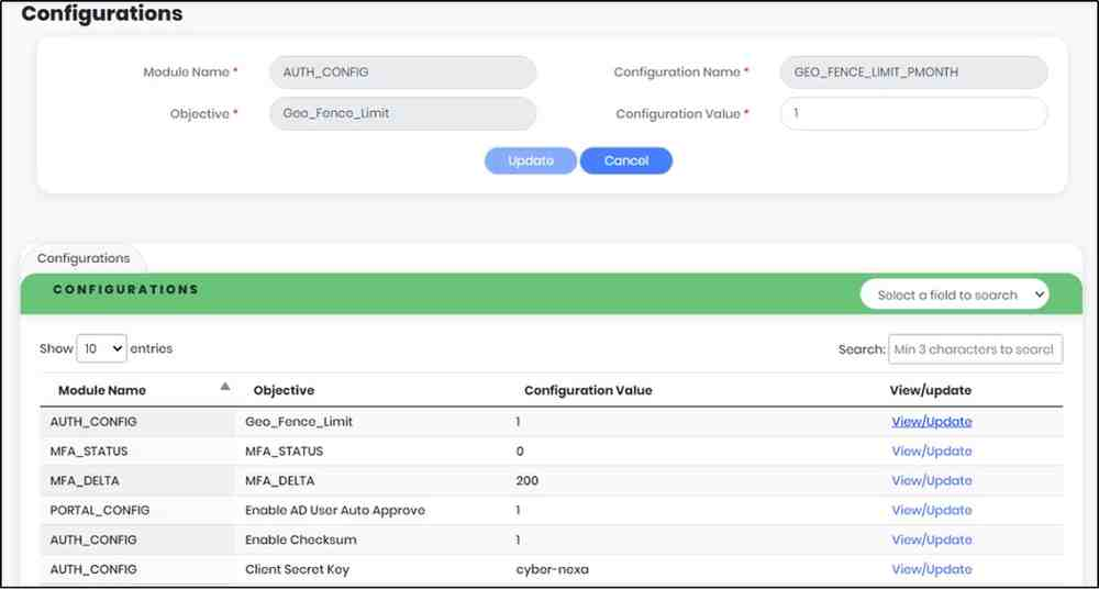 Geo-Fence Auth_Config Screen- CyLock